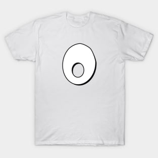 Number 0 white / black T-Shirt